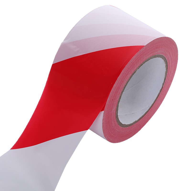 Cinturón de advertencia PE sin pegamento de Halloween Cinturón de advertencia de aislamiento de construcción de piso de carretera rojo, blanco, negro y amarillo línea de advertencia