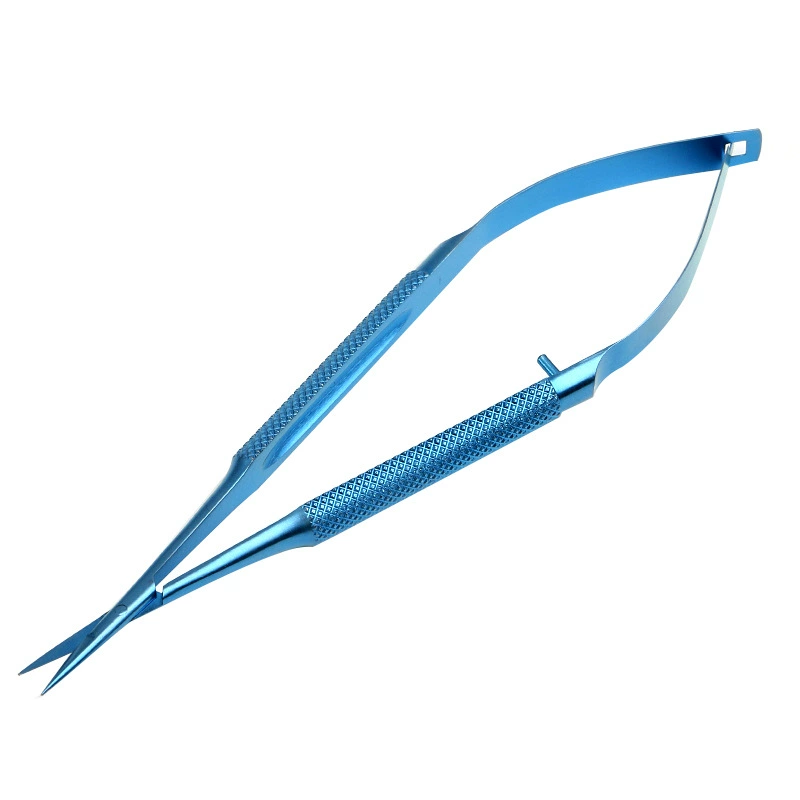 Micro-round handle stainless steel scissors ophthalmic medical equipment titanium alloy open eye corner double eyelid surgery direct scissors