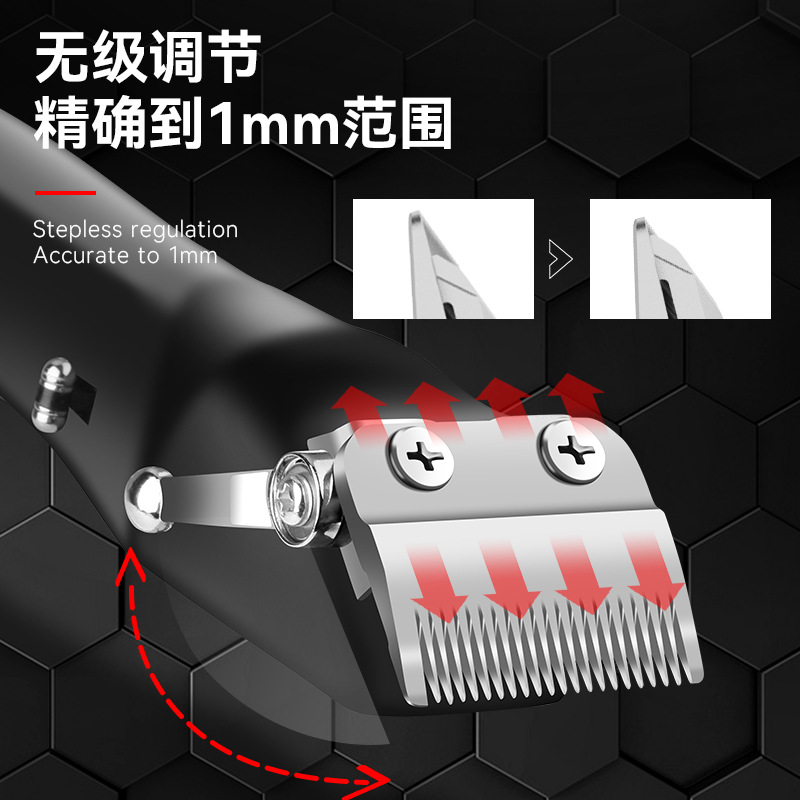 Cortadora de pelo eléctrica profesional Kemei TOP-63 con pantalla digital, recortadora de pelo para uso en salón, máquina eléctrica para cortar el cabello