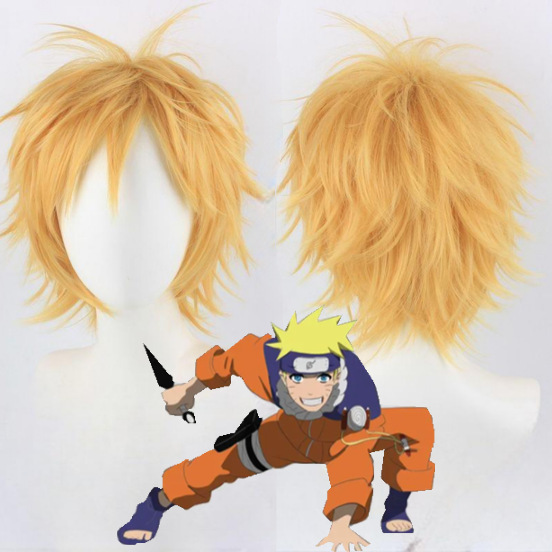 Cosplay Wig Wholesale Naruto Uzumaki Cosplay Wig High-Temperature Fiber Anime Wig