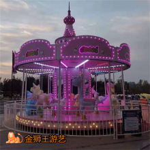 网红转马 网红游乐设备 金狮王供应公园新型游乐设备旋转木马