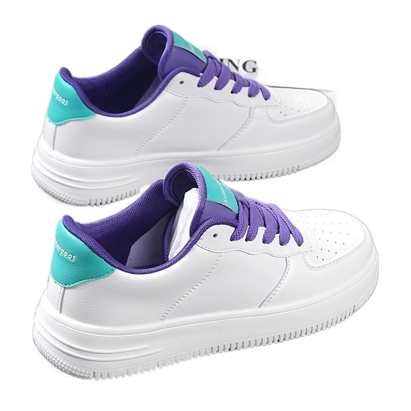 Breathable low white shoes, universal footwear for beloved, sneakers for leisure, soft sole