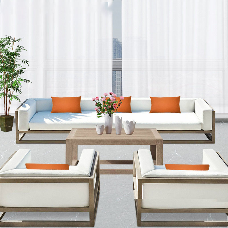 Aleación de aluminio al aire libre muebles de ocio impermeable protección solar jardín jardín madera laca silla de ratán terraza balcón al aire libre sofá