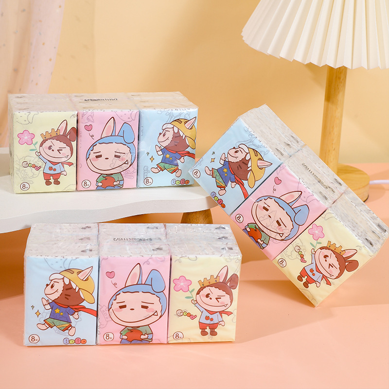 Cross-border small bag printed handkerchief paper towel pocket tissue facial tissue handkerchief