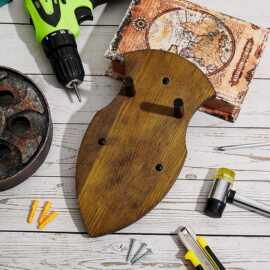 木质剑牌剑架壁挂式家用墙壁装饰支架展示牌匾支架武士剑道展示架