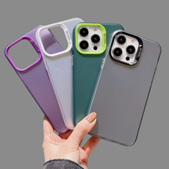 カラーシルバーシェルはアップル16/14promaxフロスト携帯ケースiphone15 proの新製品13/12 xs11を適用している
