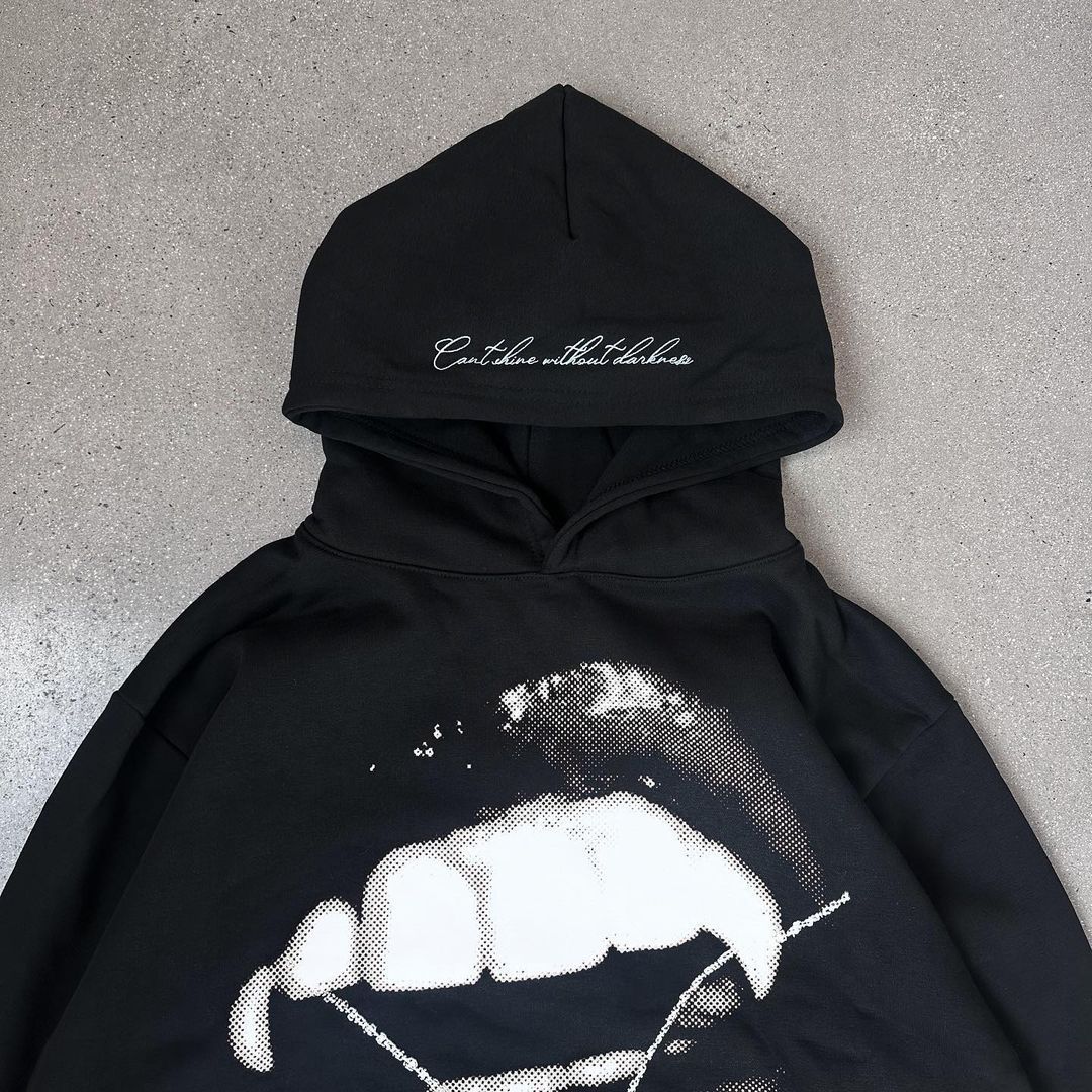 Felpa con cappuccio unisex, casual, larga, stampata, stile americano, nuova estate 2024_voghion.com