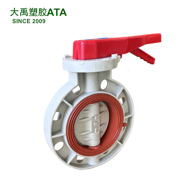 供应PPH手柄蝶阀 耐腐蚀阀座FPM DN150 533元一台 用于化工介质