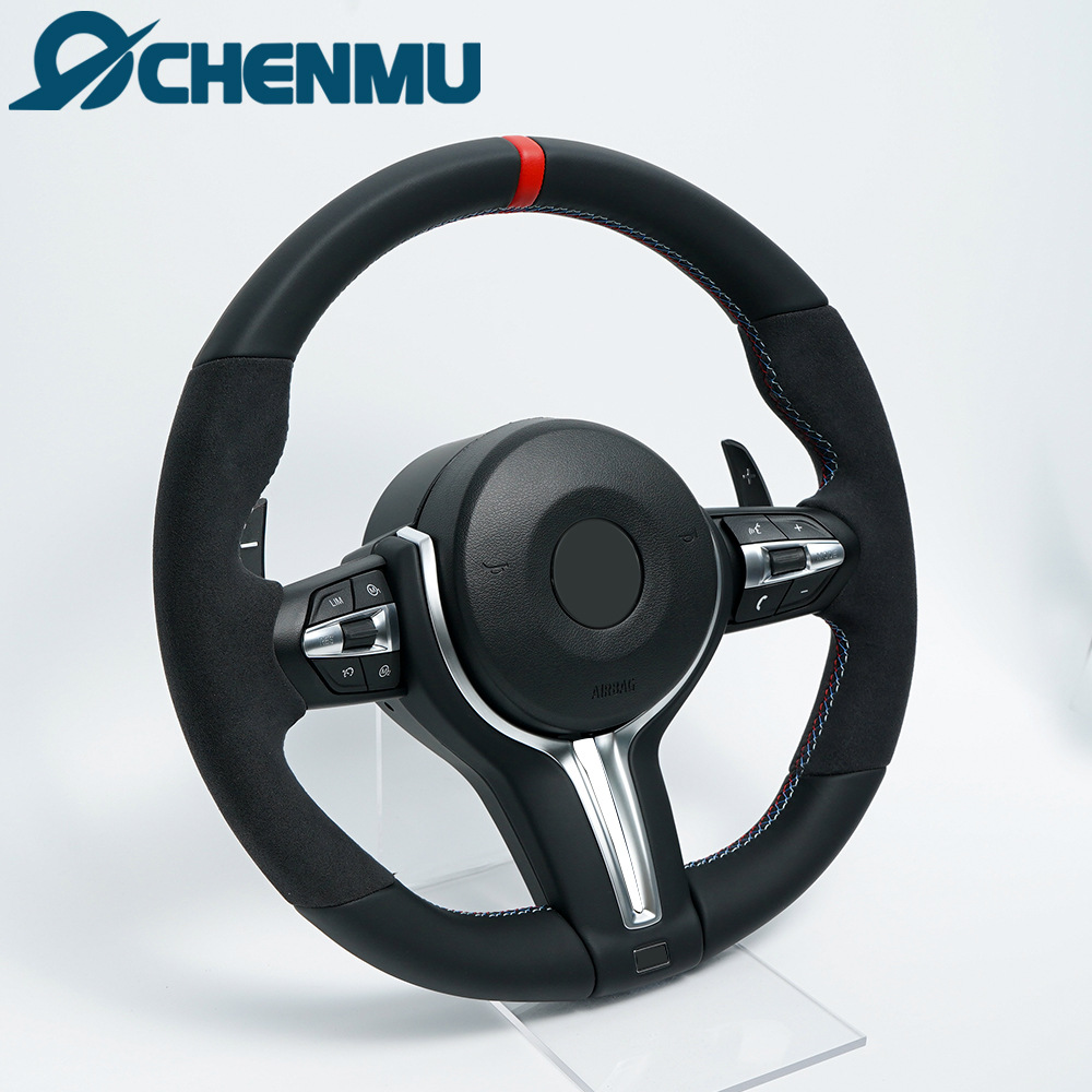 Modified MP Red Label Suede Steering Wheel for BMW F Chassis
