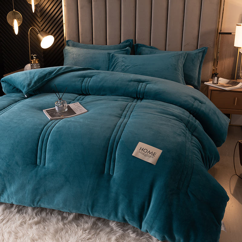 工場直販 両面ミルクベルベット冬用掛け布団 暖かい羊毛ベルベット掛け布団 春秋用掛け布団芯 ライブ配信対応 柔らかい