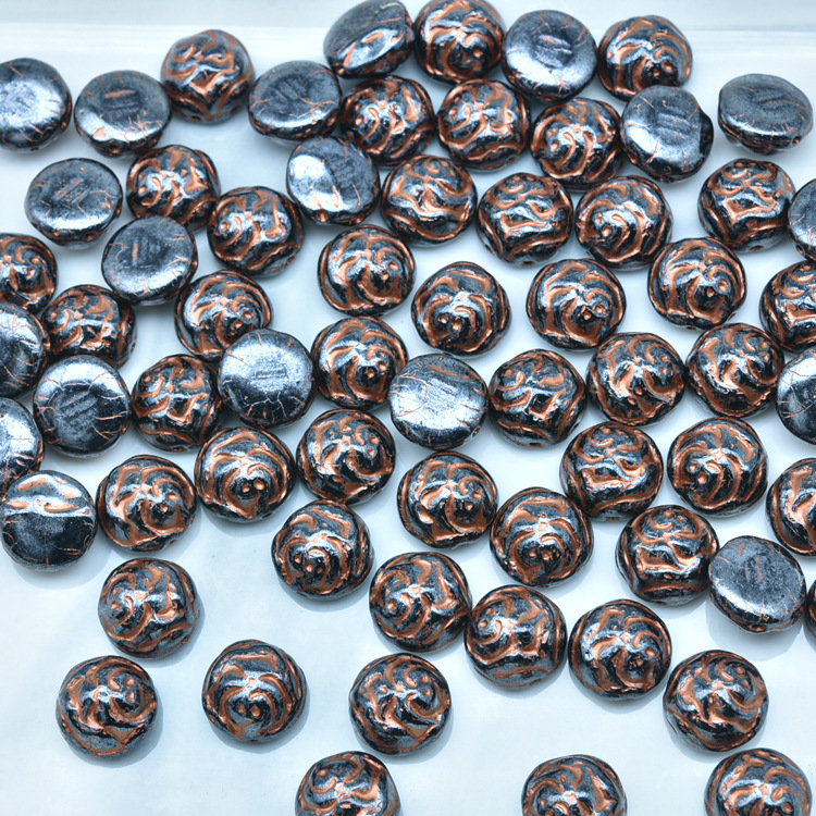 Nuevo checa perlas de vidrio preciosa Bossa Rosa 29 colores 8mm,12mm perlas sueltas 100g paquete