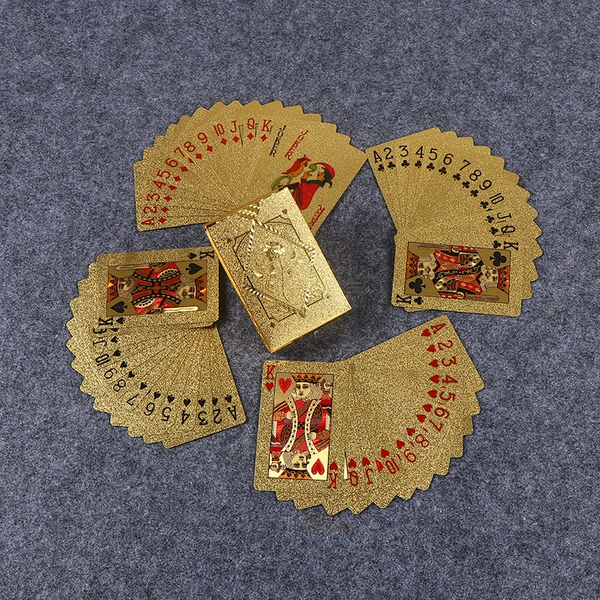 Golden playing cards