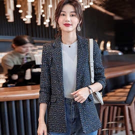 跨境2022春款高端西装外套女职业西服休闲西服时尚气质正装女神范