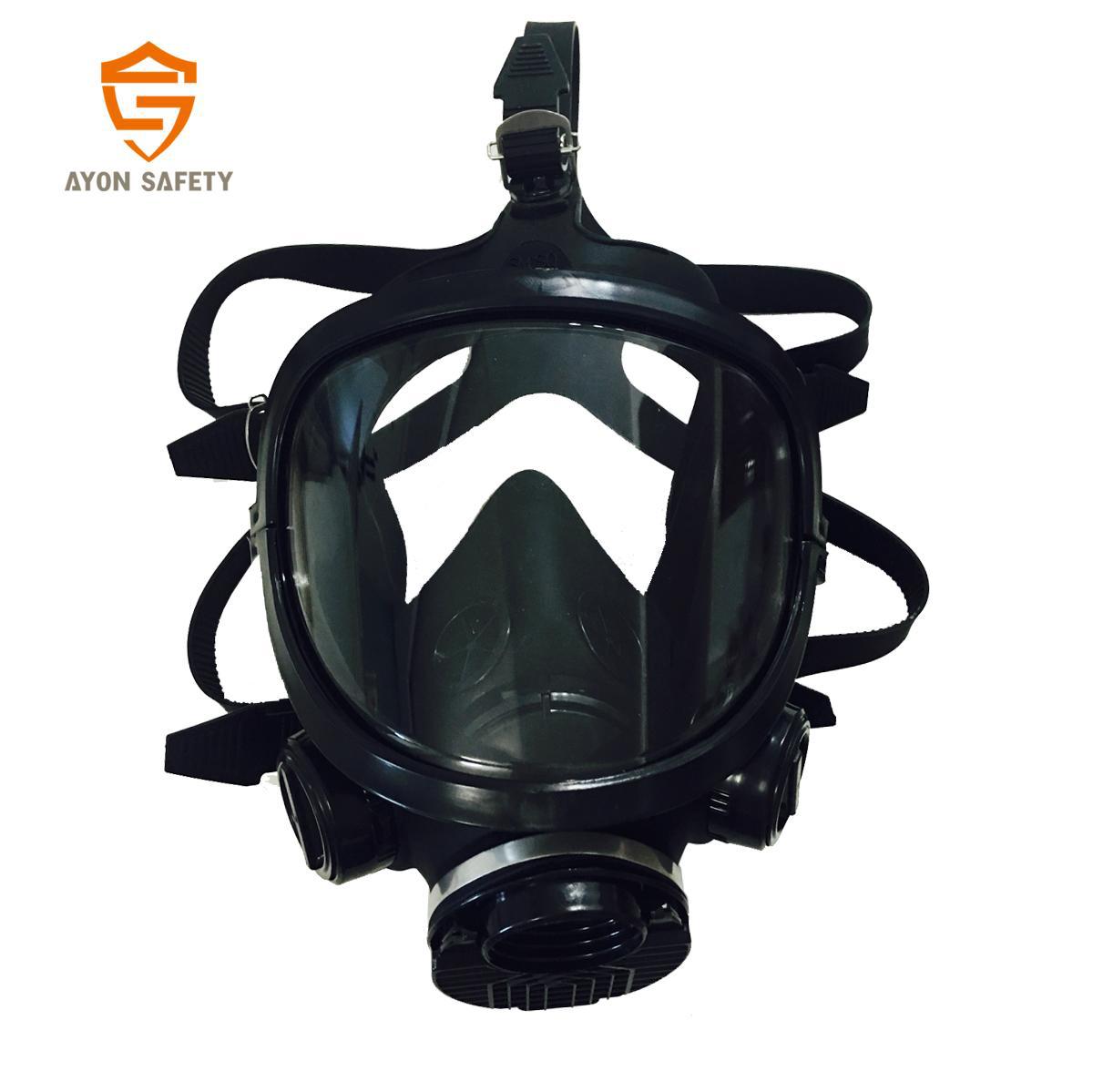 厂家直销球型三罐防毒面具喷漆化工防毒面具工业粉尘装修面罩