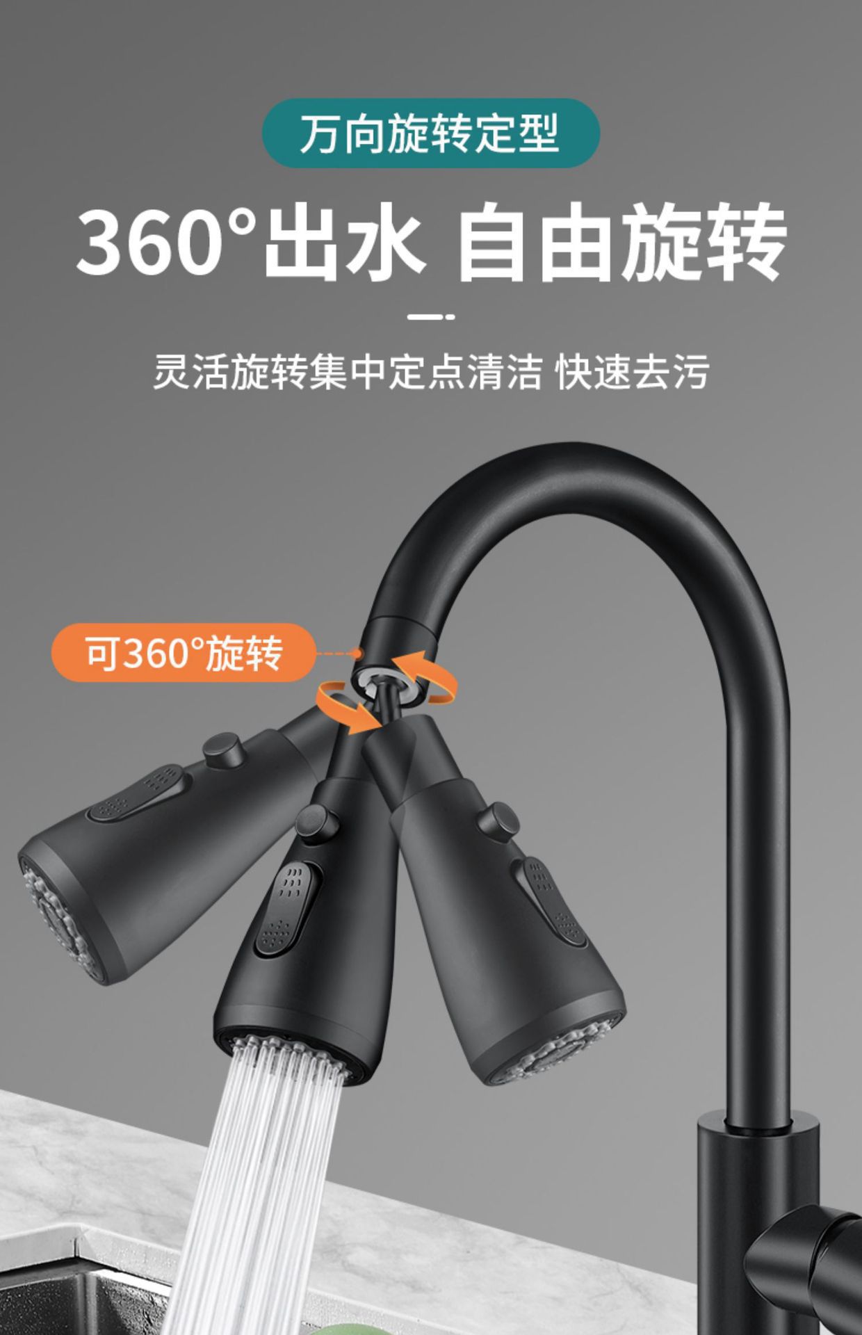 Kitchen faucet universal extension faucet, extended foaming device, water outlet, universal splash-proof head for sink undefined