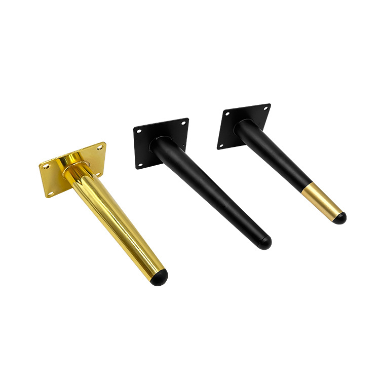 Al por mayor luz de lujo hierro sofá pie cono tubo pie muebles accesorios hardware pie cono pie mesa de té pierna mesa pierna hardware