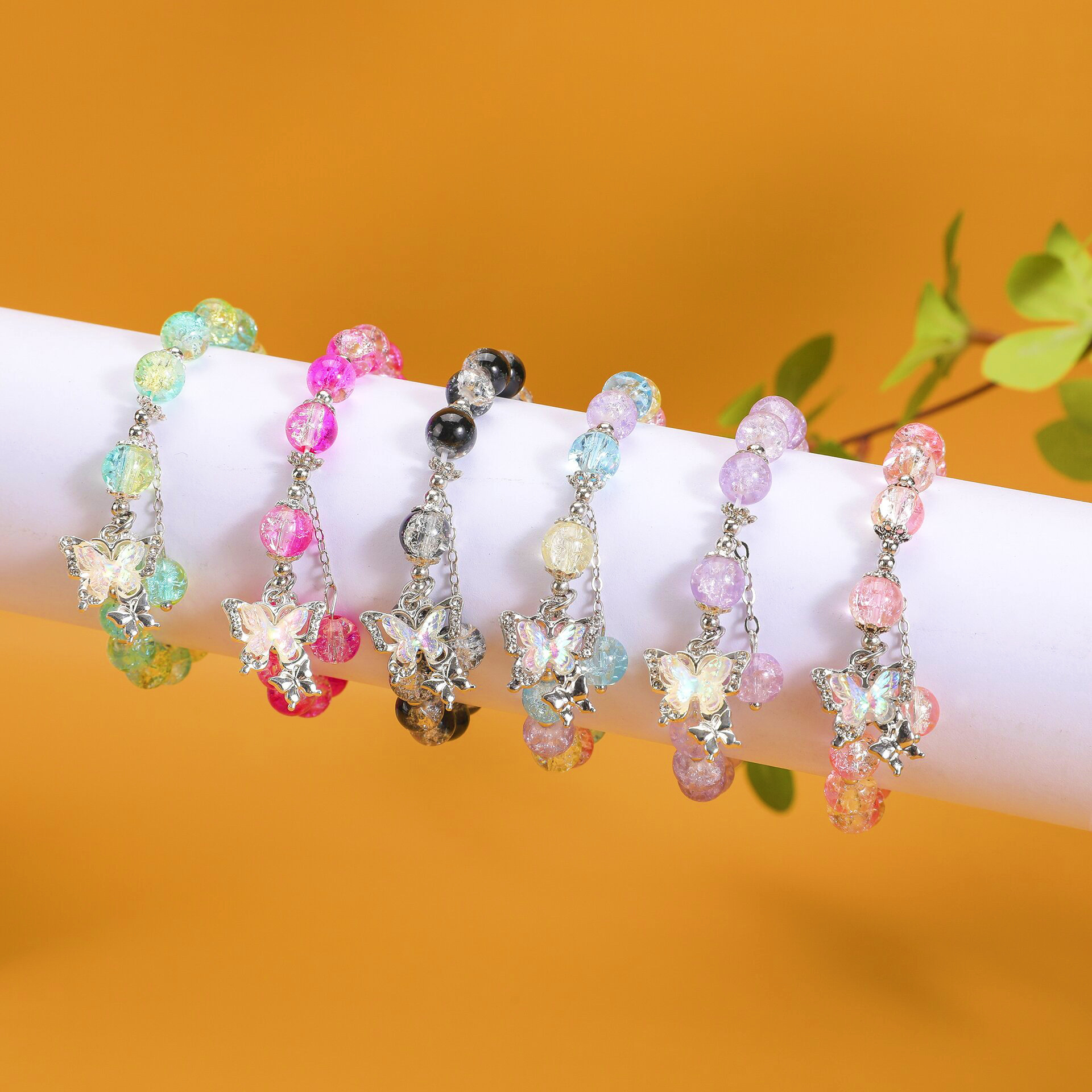 B mariposa 1000 Song pulsera cerámica imitación nueva caja de estilo chino pulsera mariposa tienda de papelería alrededor de los estudiantes regalos de pulseras