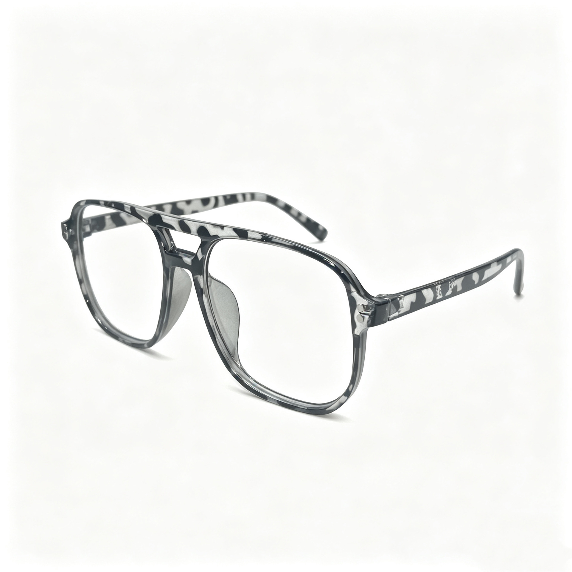 Gafas de sol vintage de doble puente, estilo transfronterizo, modernas y sencillas, con montura grande y lentes de estilo oceánico.