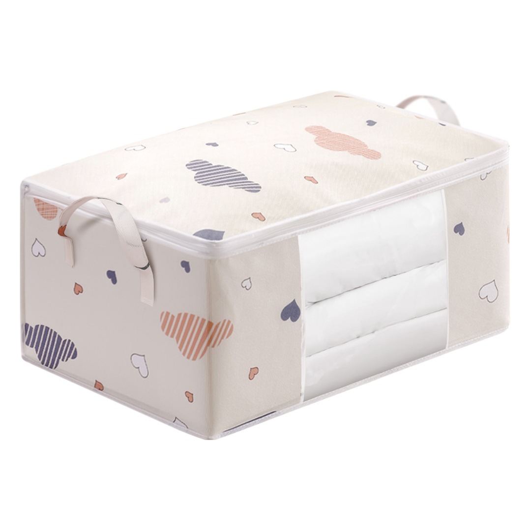 Bolsa de almacenamiento de edredón con ventana de mango bolsa de polvo multifuncional bolsa de embalaje móvil para el hogar bolsa de almacenamiento