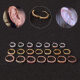0.8mm rod foreign trade hot ear puncture jewelry micro inlay color zircon round ear buckle cartilage earrings wholesale