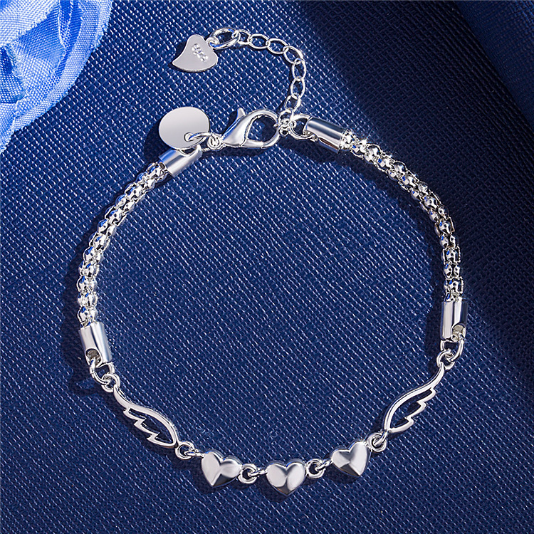 European and American Fashion New Jewelry Ebay Popular Peach Heart Heart Angel Wings Bracelet Bracelet Export Simple Bracelet European and American Fashion New Jewelry Ebay Popular Peach Heart Heart Angel Wings Bracelet Bracelet Export Simple Bracelet
