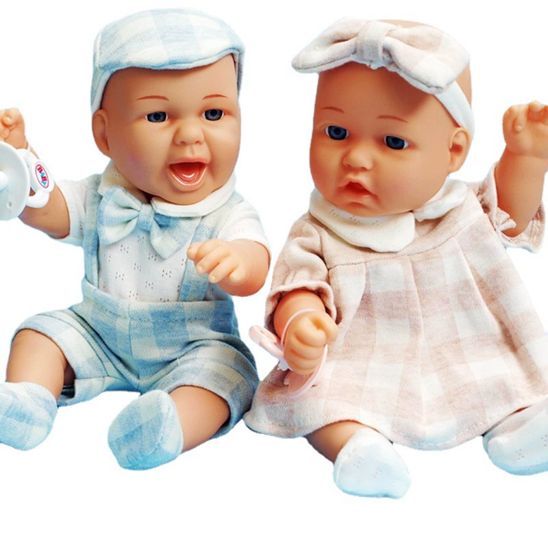 Realistic doll plastic, toy for baby for bath, feeding bottle, pacifier, 30 cm