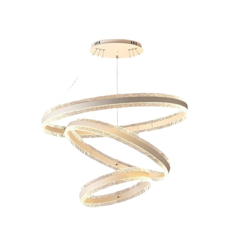Protección de ojos de espectro completo LED sala de estar comedor creativo candelabros circulares multicapa modernos luminarias minimalistas dormitorio luz principal