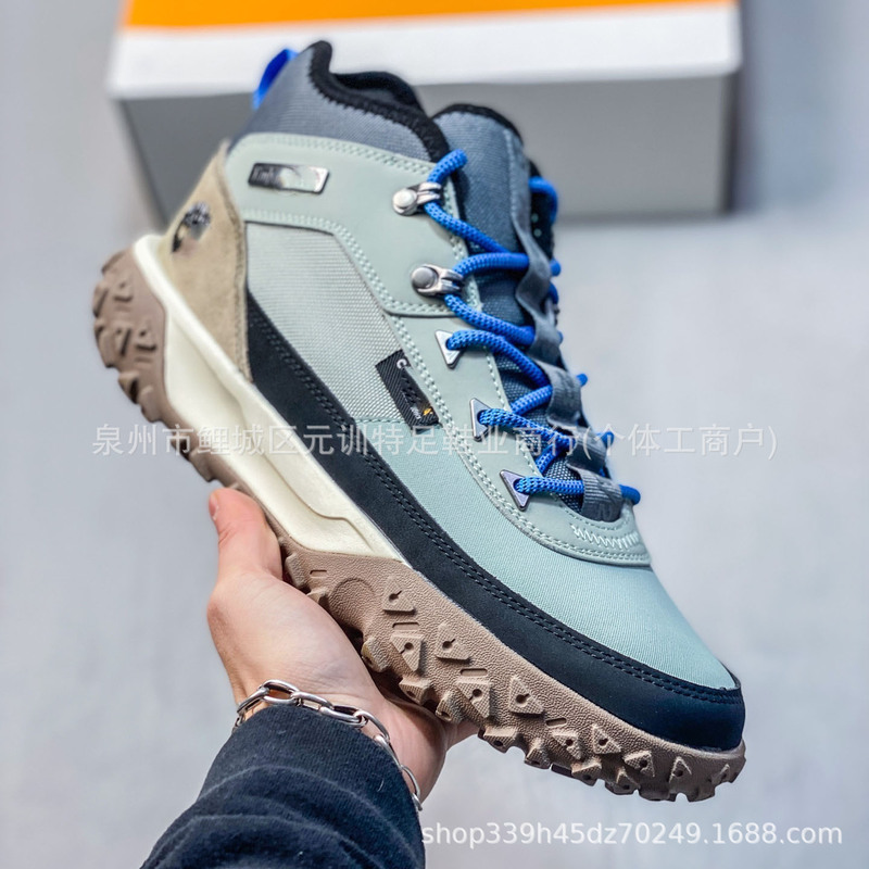 Putian Shoes Tianbo伦 Spring and Autumn High-Top Men's Shoes Mesh Off-Road Hiking Shoes Outdoor Fashion Sports Casual Shoes
