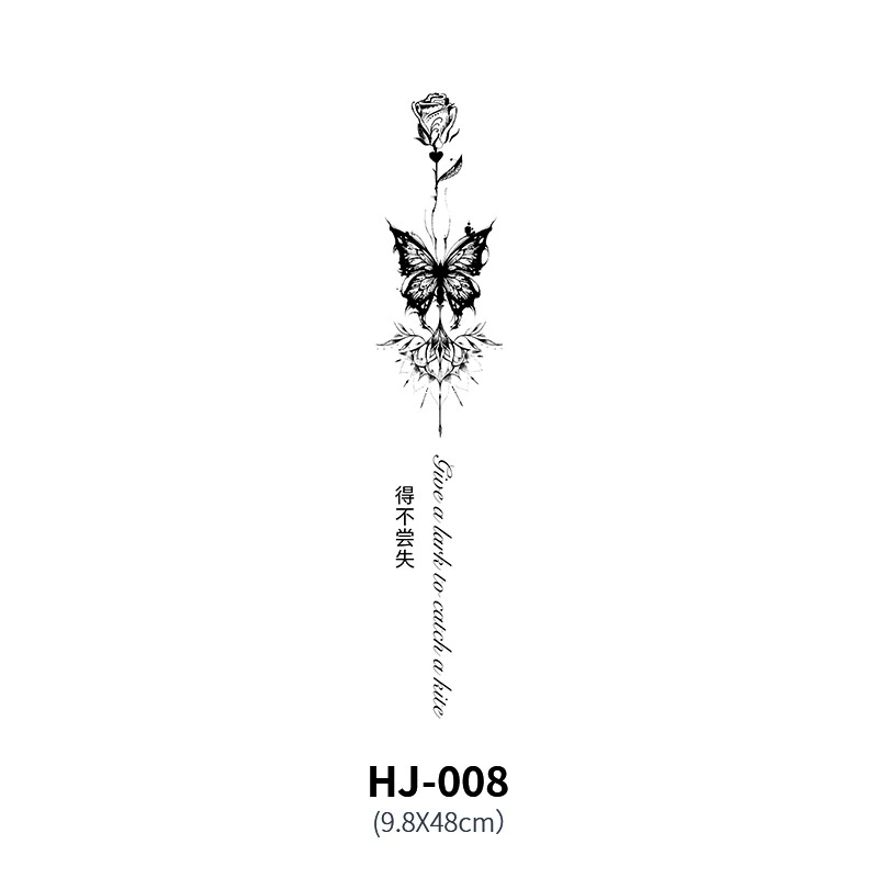 Waterproof tattoo stickers, sexy herbal sticker, long-term effect, English letters