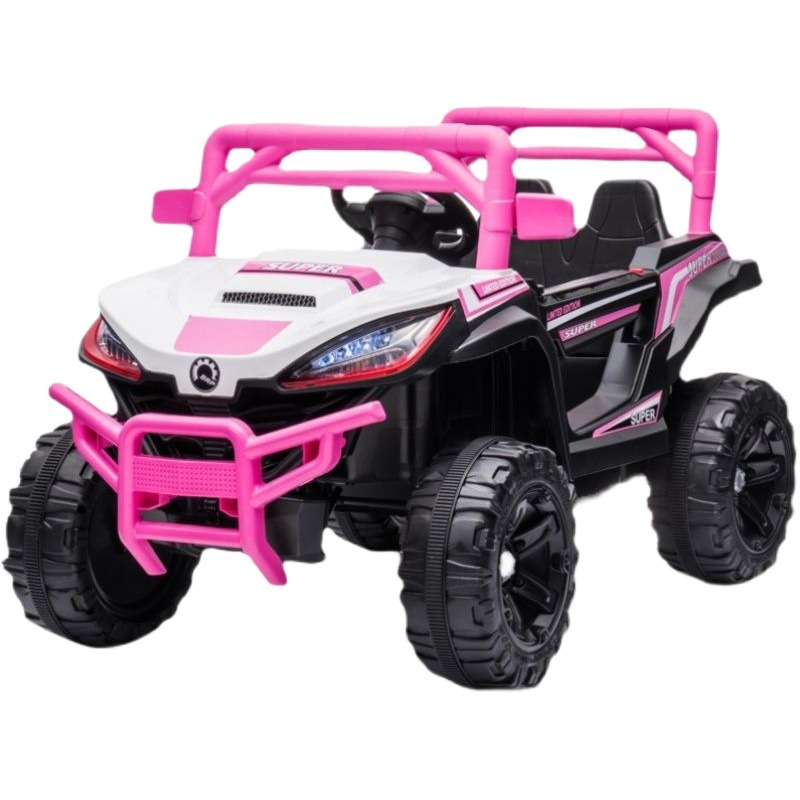 Bebé Coche eléctrico para niños Coche de juguete de control remoto de cuatro ruedas Niños para niños y niñas asiento de bebé columpio vehículo todoterreno con tracción en las cuatro ruedas