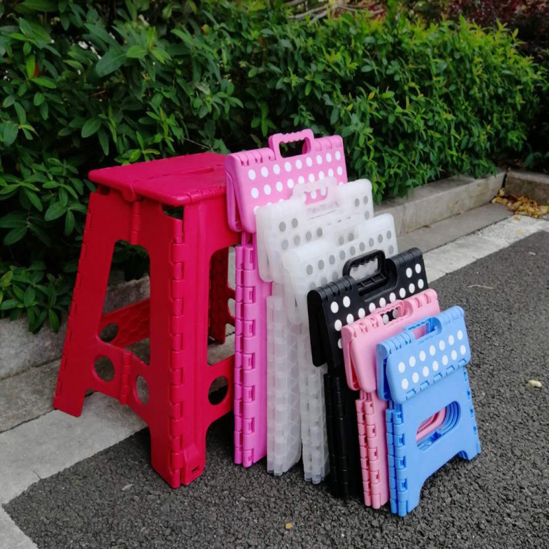 Taburete de plástico reforzado, taburete plegable ligero, banco de comedor para interior y exterior.