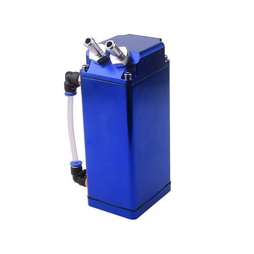Car modified universal aluminum alloy oil bottle, breathable square oil bottle, square exhaust gas and waste oil recovery bottle