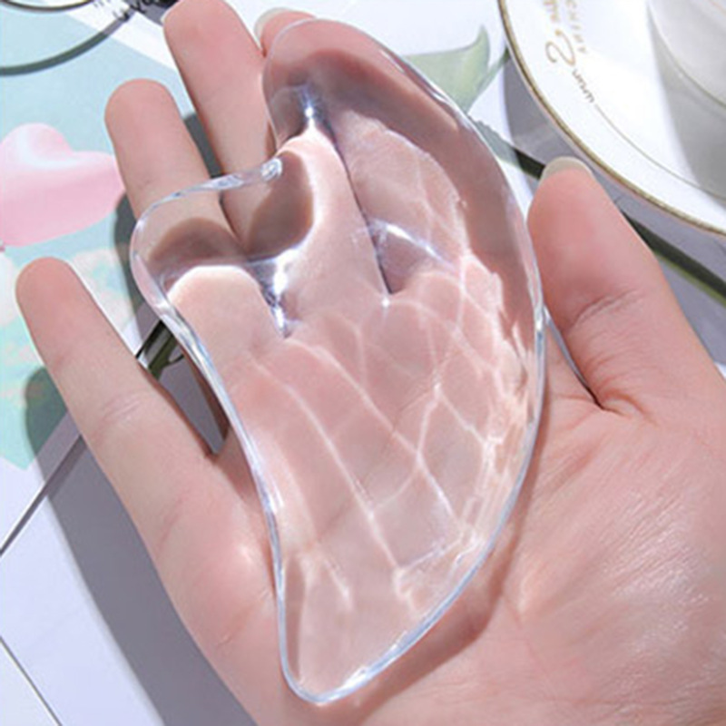 Selected Facial and Eye Jade Gua Sha Board Massage Beauty Crystal Large Finger-Shaped Heart Shaped Agate Gua Sha Sheet