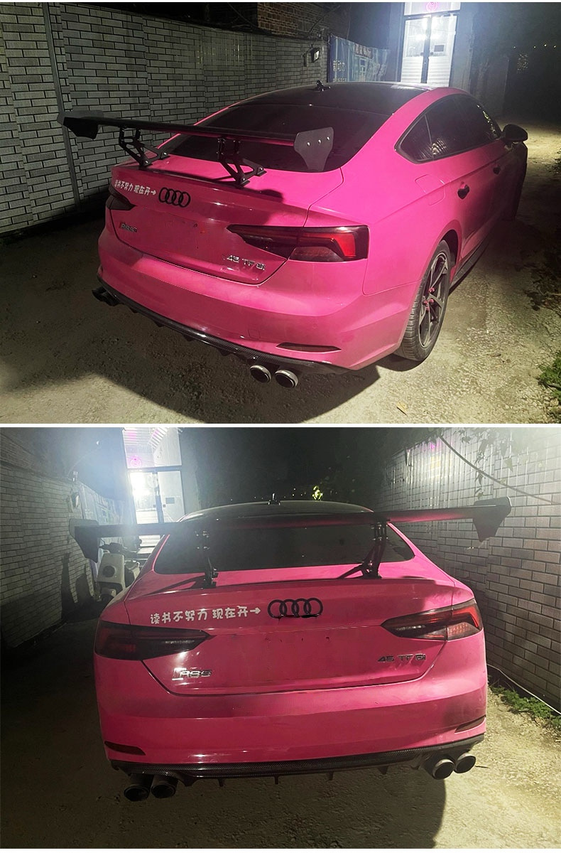 Cross-Border Car Modification Aluminum Alloy Perforated Rear Wing Universal for Sedan Gt Spoiler Tuning