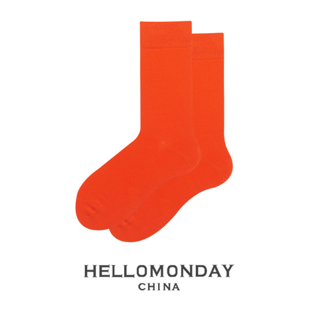 34012 Zhuji calcetines de dopamina de color sólido medias de hombre mediados de la pantorrilla ins moda estilo preppy mujeres retro japonesas