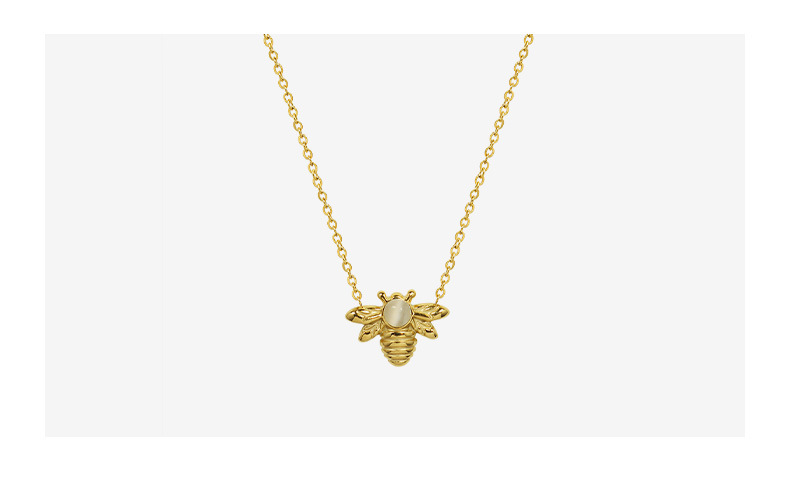 9g Weight 0.03µm-0.05µm Gold Plating Thickness PVD Coated Gold Plating Process PVD Coated Real Gold Plated 18K Gold Animal 304 Stainless Steel French Style Waterproof Non Tarnish 304 Stainless Steel Necklace