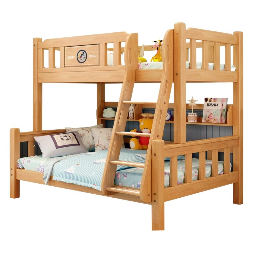 Детская кровать из массива дерева маленькая квартира 1,2 м двухъярусная кровать 1,5 м двухъярусная кровать многофункциональная высокая и низкая кровать