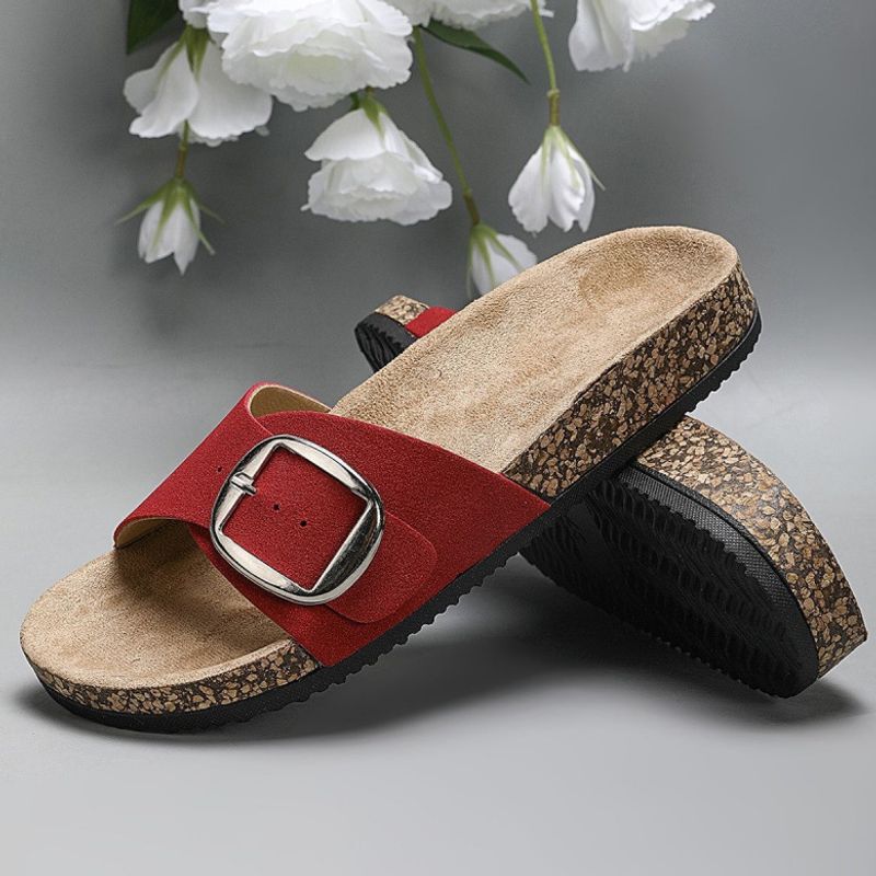 Fashionable Single-Breasted Couple's Slippers for Men and Women, Suitable for Outdoor and Home Use, Birkenstock Style