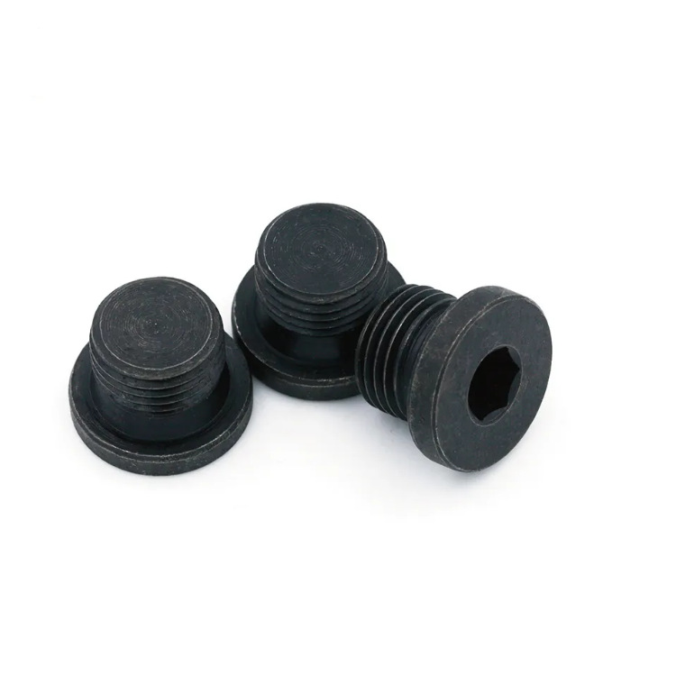 Acero al carbono negro PT hexagonal NPT tapón R garganta tapón de aceite tapón de tornillo RC tapón de aceite