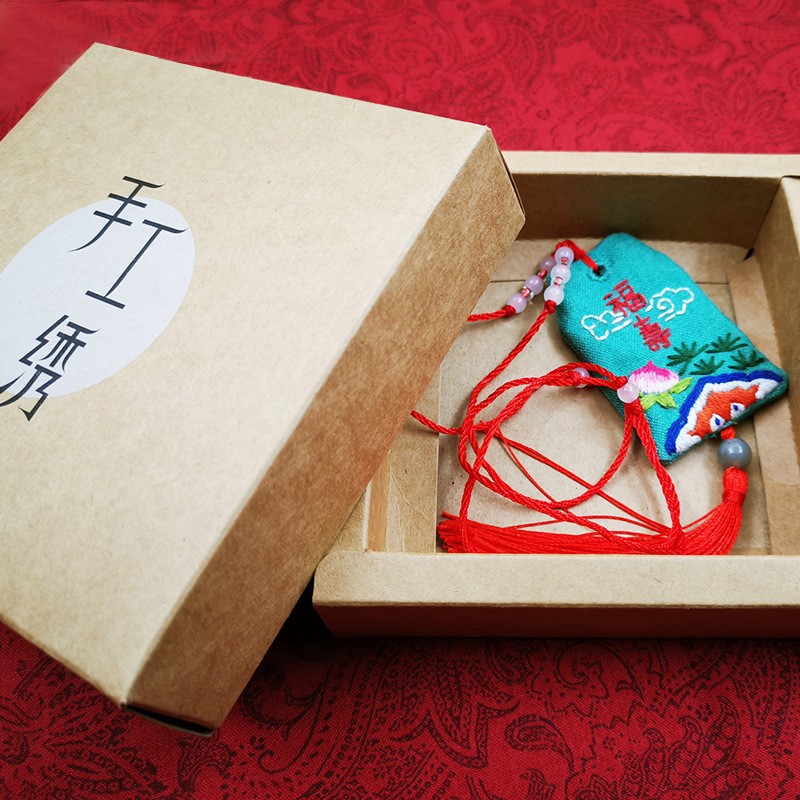 Bordado DIY material paquete colgante especias Lu bordado bolsita zongzi hecho a mano DIY relleno ajenjo lavanda