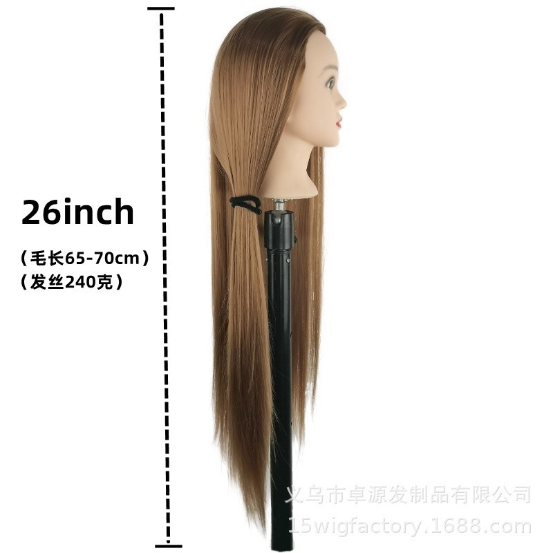 Peruca de alta temperatura seda ejercicio modelo de cabello modelo de cabello especial de cabello blanco trenzado estilo corto oro cara