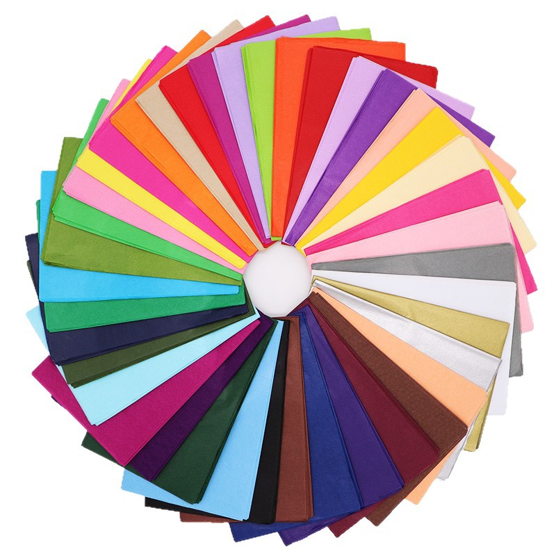 14g de papel de pera de color tissue paper comercio exterior papel de página fina decoración de Navidad niños hecho a mano embalaje de flores