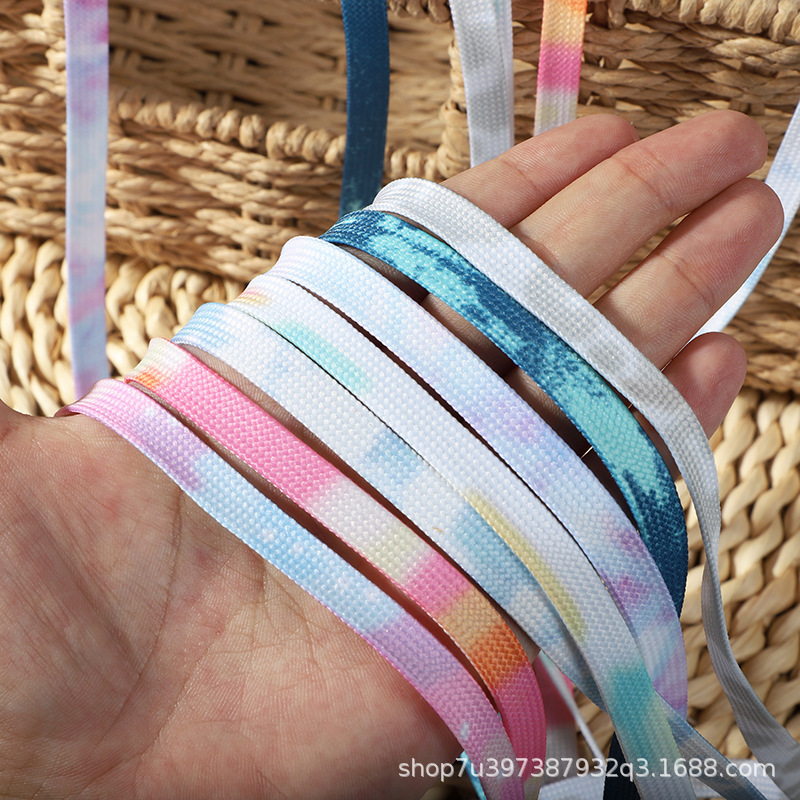 Tie-dyed shoelaces wholesale adaptation board shoes casual shoes canvas shoes sports aj air force one men's and women's shoelace rope a pair Tie-dyed shoelaces wholesale adaptation board shoes casual shoes canvas shoes sports aj air force one men's and women's shoelace rope a pair