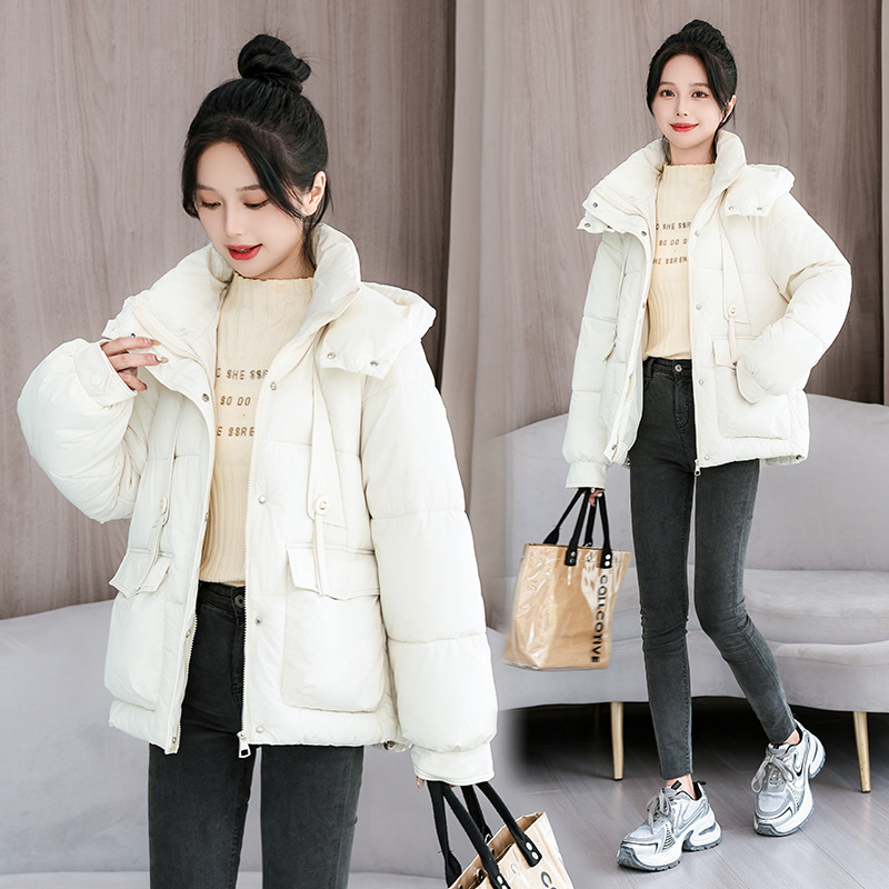 Comercio exterior algodón mujer 2025 nuevo invierno estudiantes corto de moda casual pequeño chaqueta de pan caliente image 4