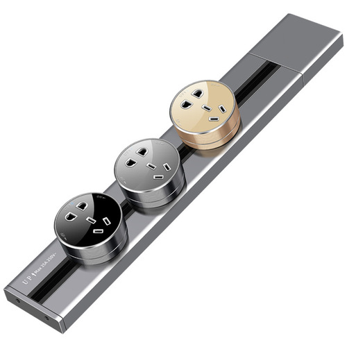 Manufacturer customized track socket European standard American standard British standard foreign trade order movable track socket slide rail socket