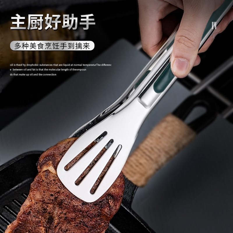新型ステンレス製フードクリップ 韓国風バーベキュークリップ 業務用バーベキュークリップ キッチン用シリコン三線フードクリップ|undefined