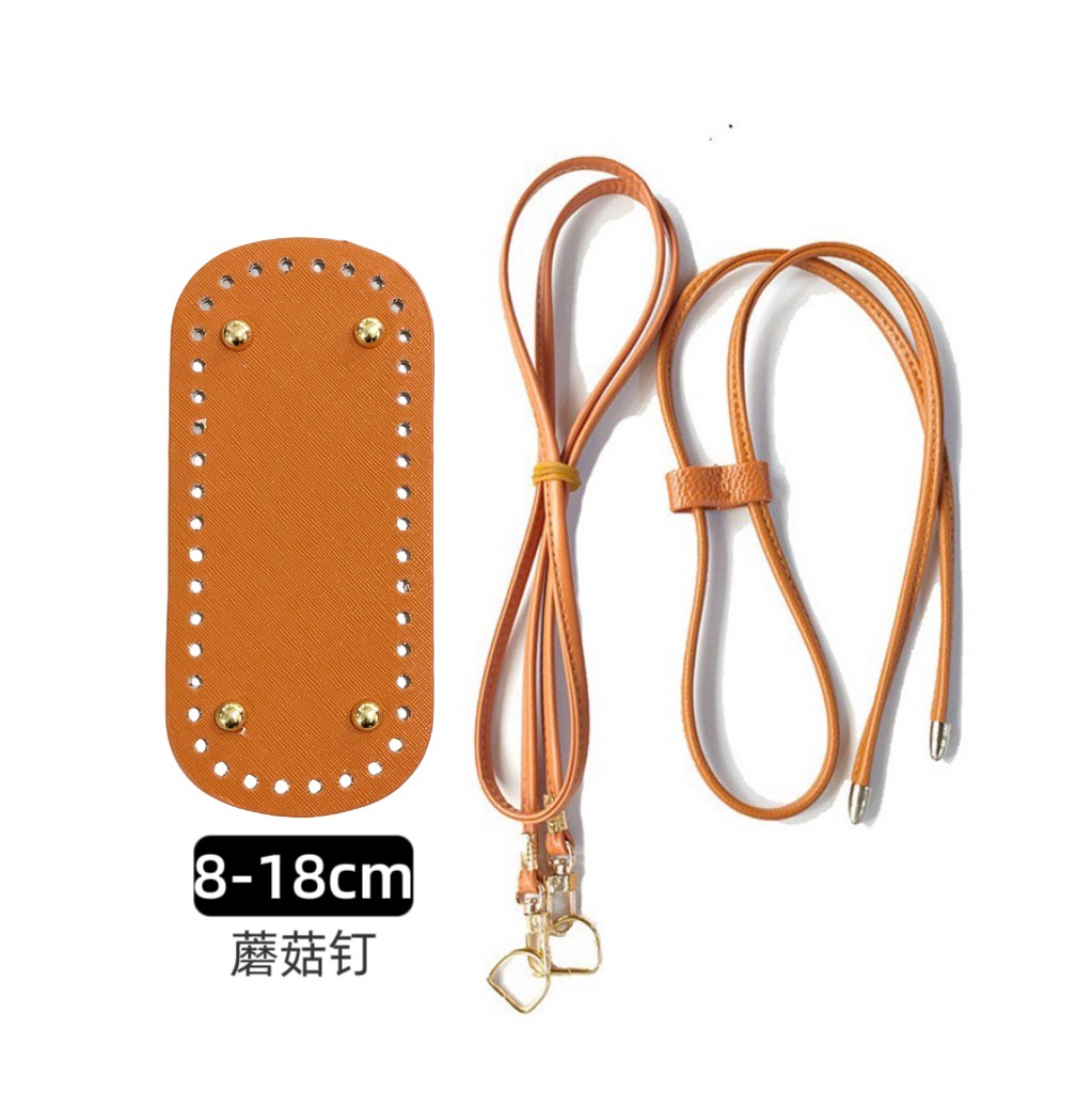 Set de 3 Piezas para Bolso Tipo Bucket: Base, Correa y Tirante – Accesorios para Tejer a Ganchillo, DIY