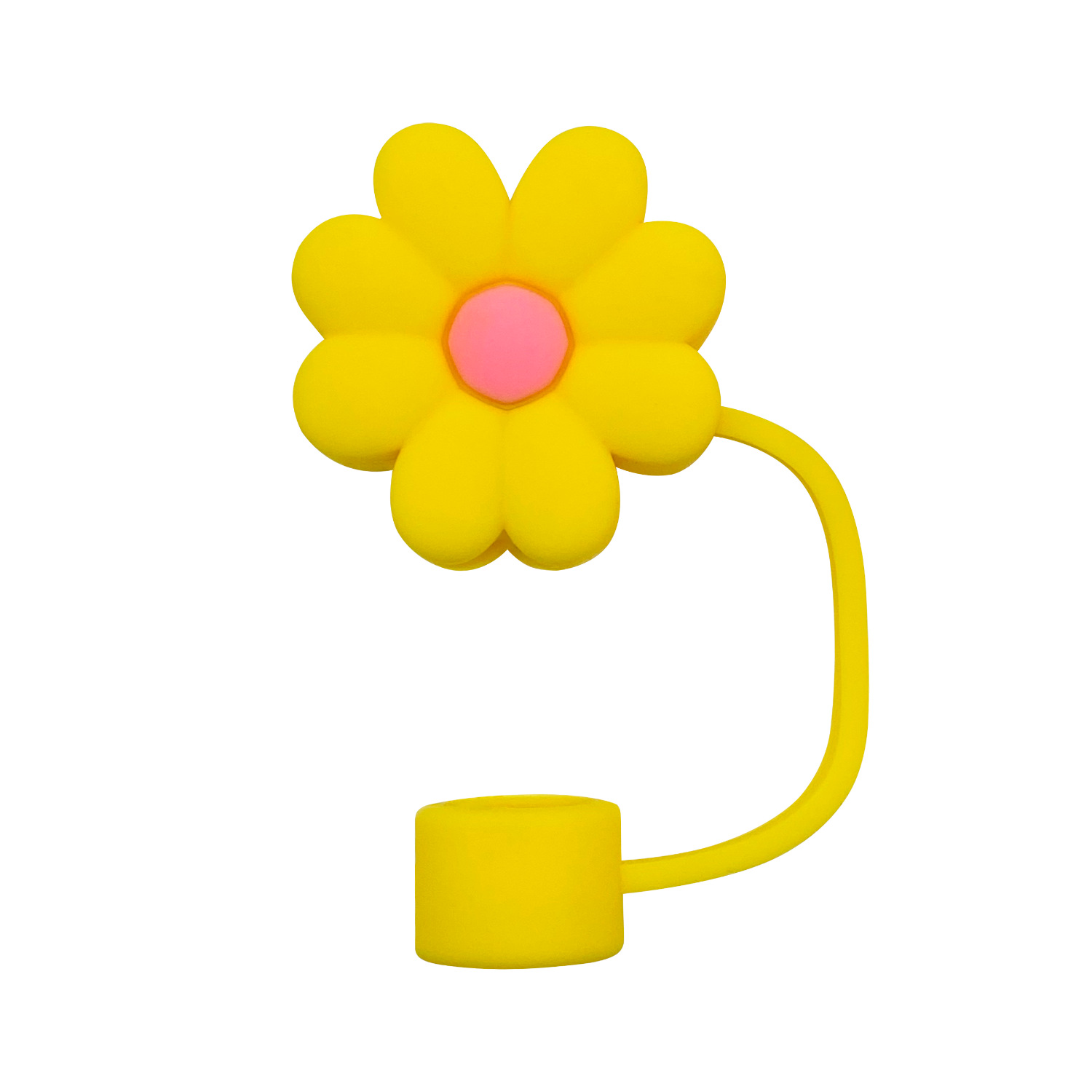 Tapa de paja de flor amarilla