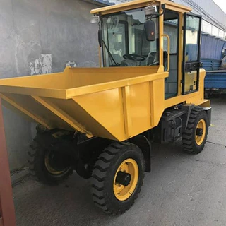 悍博倒四轮翻斗车工程前卸式运输车自动卸料工程翻斗车