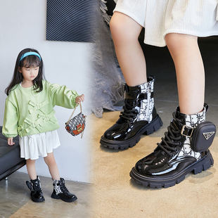 Martens, демисезонные короткие сапоги для принцессы в английском стиле, детский школьный рюкзак, ботинки, осенние, в британском стиле